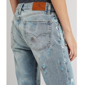 Lauren Ralph Lauren Avery Paint Splatter  Boyfriend Jeans